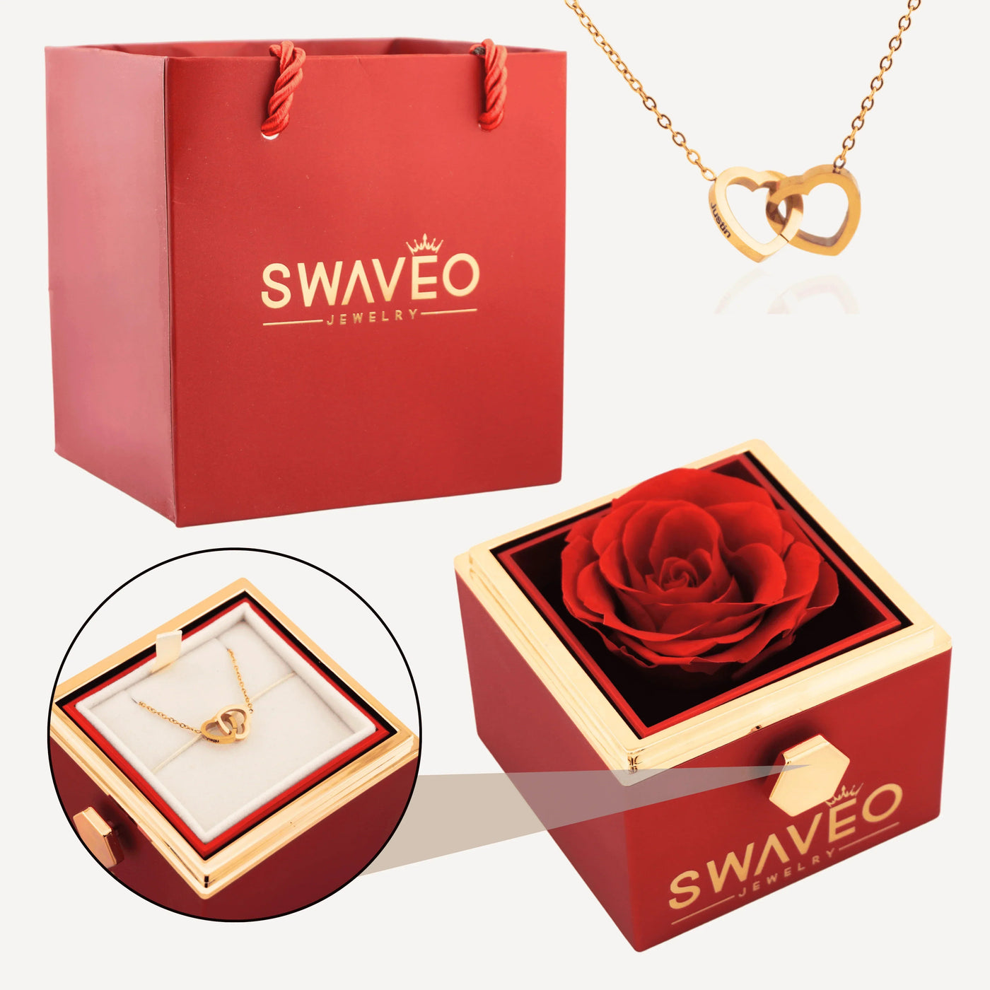 Eternal Rose Box & Necklace Set